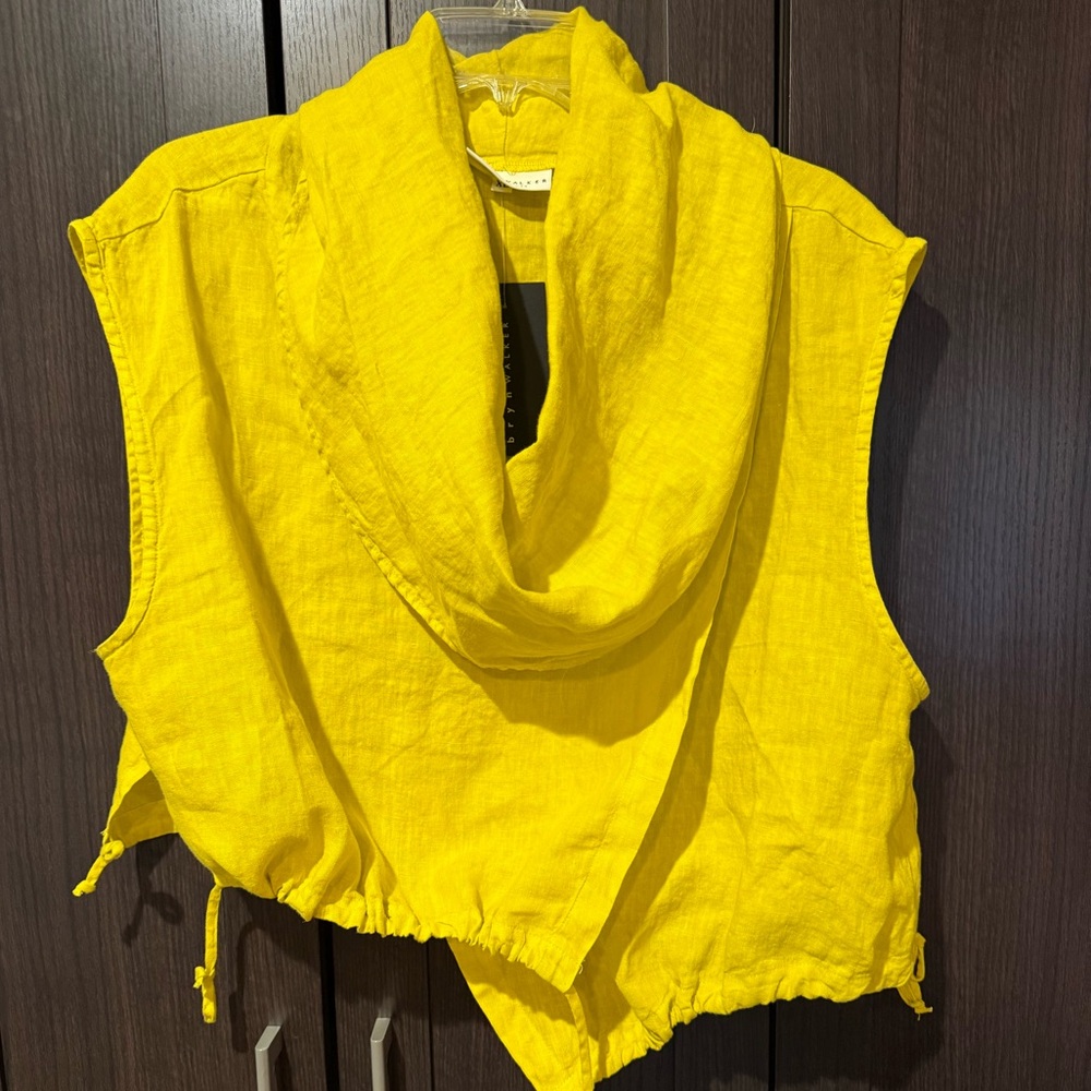 XL NWT Bryn Walker light linen vest top - Picture 3 of 6